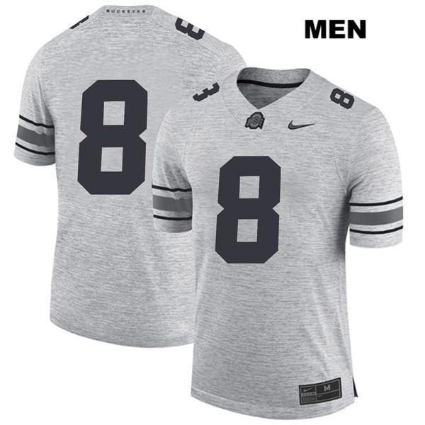 Ohio State Buckeyes Men's Kendall Sheffield #8 Gray Authentic Nike No Name College NCAA Stitched Football Jersey KF19O41MO